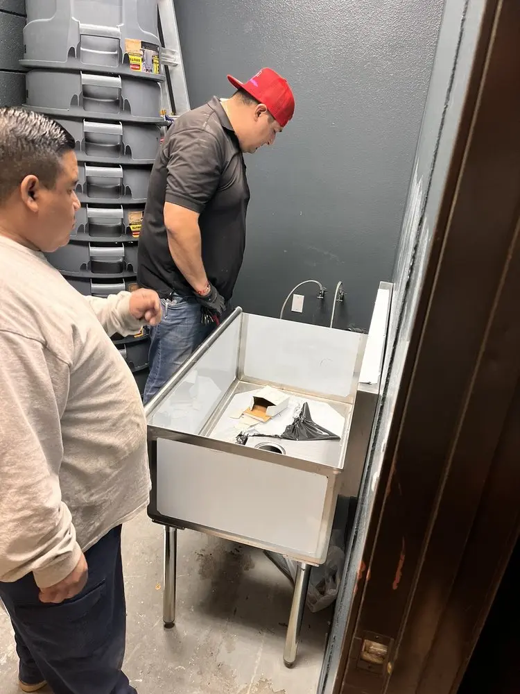 Commercial plumbing and sink installation in Fremont